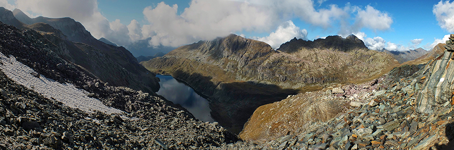 Dal Monte Aviasco al Pizzo Farno passaggio su pietraia