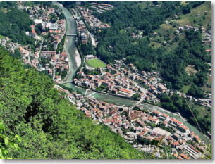 Dalla cima del Monte Zuco vista 'aerea' su S. Pellegrino Terme