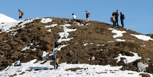 Bello al Rif. Gherardi scorazzare sui Piani d'Alben con la neve - foto Piero Gritti 30 dic. 2006