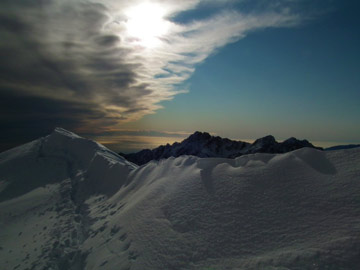 Ritorno invernale in GREM con tanto vento e freddo e poco sole e neve, ma gran spettacolo ! Il 4 gennaio 2012 - FOTOGALLERY