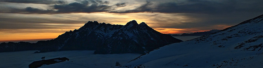 Tramonto alla Baita Alta di Grem