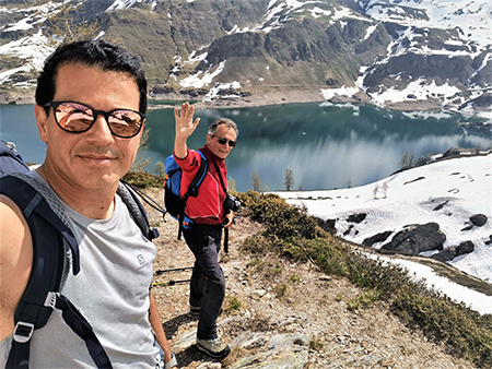 Laghi Gemelli dalle Baite di Mezzeno, fiori, stambecchi e ancora neve (4giu21) - FOTOGALLERY