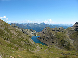 Il Lago d'Aviasco; la Presolana sullo sfondo