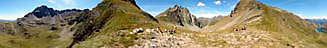 Panoramica 360° dal Passo d'Aviasco sulle Alpi Orobie