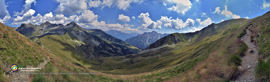 In decisa salita dal Passo di Tartano (2108 m) alla Cima di Lemma (2348 m)