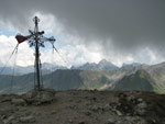 Nuvoloni in arrivo su cima Corno Stella - foto Piero Gritti  22 luglio 07