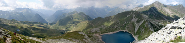 Panoramica sulla Val Carisole, Lago Moro dal sentiero per il Corno Stella