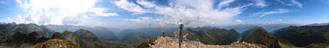 Panoramica a 360° dal Corno Stella sulle Alpi Orobie e sulle Alpi Retiche