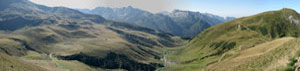 Panoramica sulla Val Carisole dal sentiero Montebello> Lago Moro - foto Piero Gritti 15 ago 07
