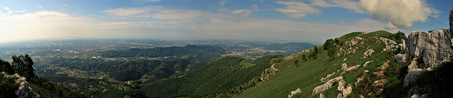 Dal Linzone vista sulla Valle S. Martino, Il Canto e l'alta pianura bergamasca