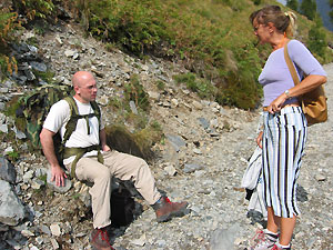 Escursionista americaNO usa polacco, diretto al Longo,conversa con Luisa