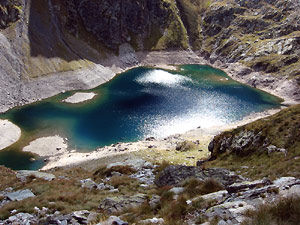 Il Lago del Diavolo dal sentiero per il Passo di Cigola