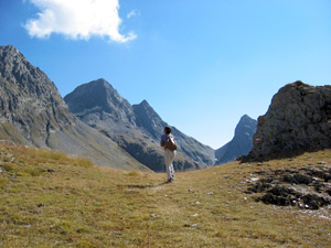 Ultimo  ripido tratto di salita al Passo Selletta