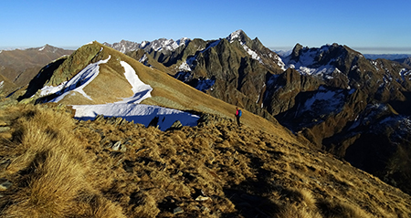 PES GERNA, MASONI, VENINA, tre cime in cresta ad anello da Carona il 3 dic. 2015 - FOTOGALLERY