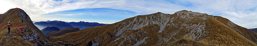 Passando dalla Croce di Zorzone (2050 m) alla cima del Chignol d'Arale (2068 m)