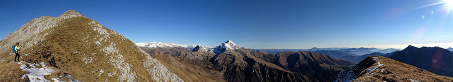 Salendo la cresta di vetta per Cima Menna