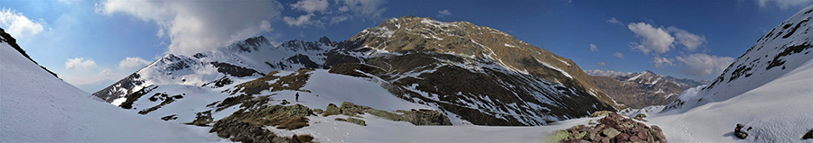 Alla bella Baita Foppa Alta (1989 m) tra da dx MIncucco, Ponteranica e Valletto