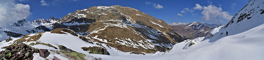 Alla bella Baita Foppa Alta (1989 m) tra da dx MIncucco, Ponteranica e Valletto