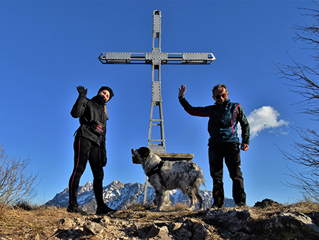 MONTE CASTELLO (croce 1425 – cima 1474 m) da Valpiana di Serina il 26 febbraio 2022 - FOTOGALLERY