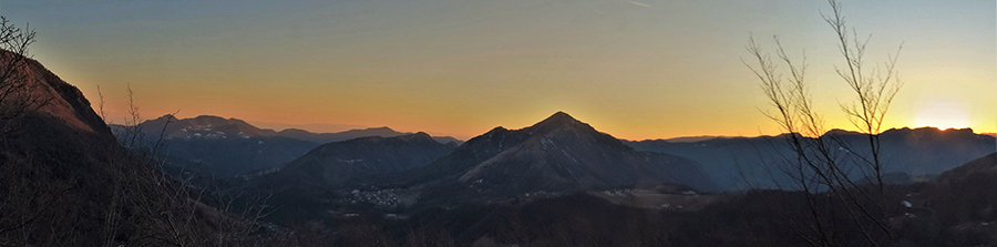 Dal Monte Castello bel tramonto in Val Serina