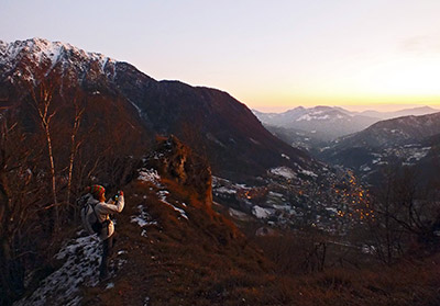 Ritorno al MONTE CASTELLO (1474 m.) con spettacolare tramonto il 9 dicembre 2012 - FOTOGALLERY