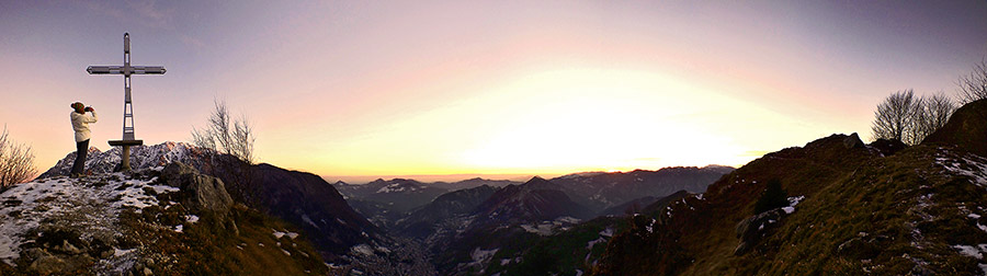 Ritorno al MONTE CASTELLO (1474 m.) con spettacolare tramonto il 9 dicembre 2012