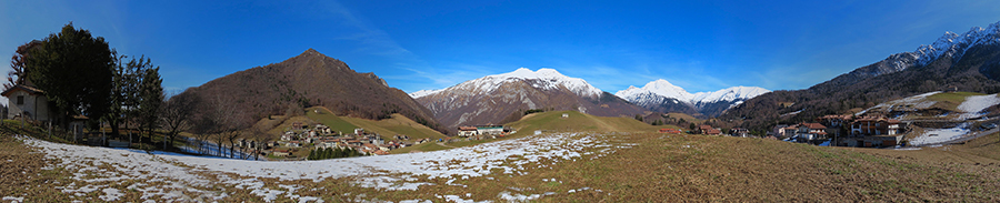 Dal roccolo di Valpiana il monte Castello e le cime del M.A.G.A.
