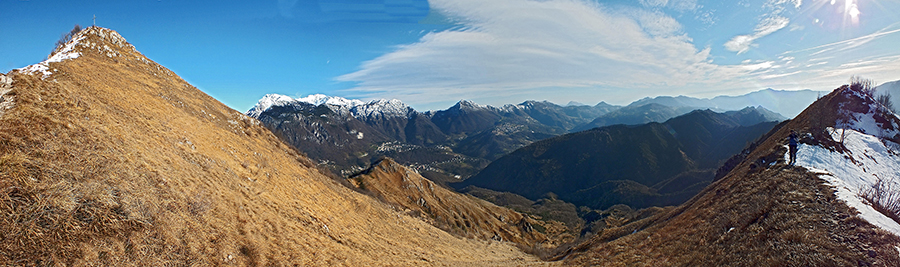 Discesa dalla cresta sud-ovest verso Spettino