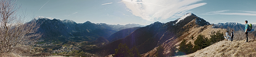 Dallo Zucchin la Val Serina e la cresta di salita est al Monte Gioco