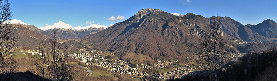 Dal Monte Gioco vista su Serina e i suoi monti
