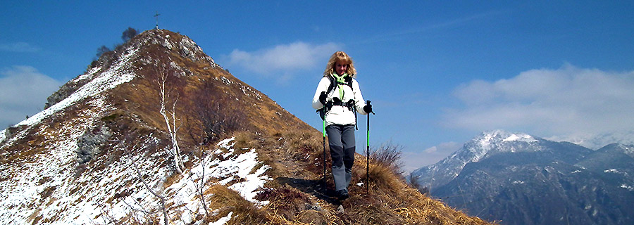 Scendendo dal Monte Gioco verso la Forcella di Spettino