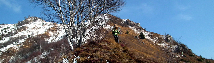 Scendendo dal Monte Gioco verso la Forcella di Spettino