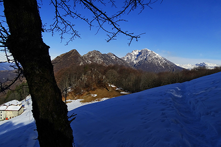 Alla croce del Monte Ocone (1363 m) dalla Forcella Alta il 20 febbraio 2016 - FOTOGALLERY