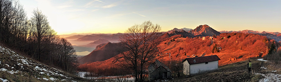 Spettacolare tramonto dal Monte Tesoro