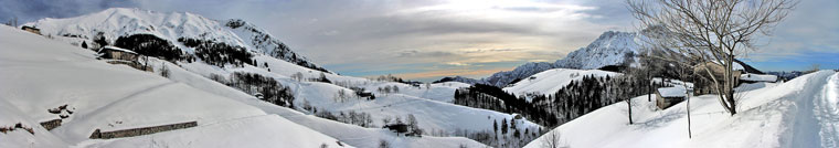 Camminata con e senza ciaspole alle cascine del Monte di Zambla (11 febbraio 09)