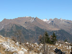 Dal ripetitore d'Ortighera vista verso Monte Campo, Tre Pizzi e Pietra Quadra