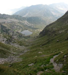 Vista dall'alto sulla Valle dei lupi e il Lago di Porcile di mezzo - foto Piero Gritti  28 luglio 07