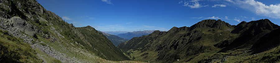 Panoramica sulla Val Bomino dal sent. 161 per il Passo del Forcellino e Lago di Pescegallo
