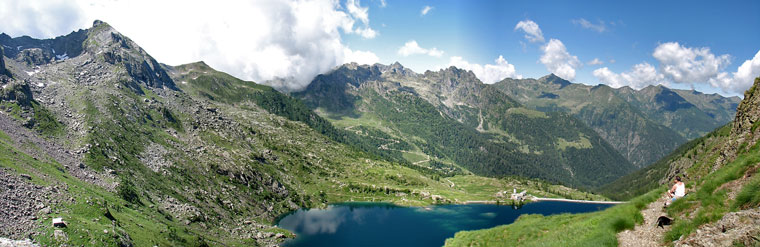 Dal Passo del Forcellino vista sul Lago di Pescegallo - foto Piero Gritti 9 luglio 08