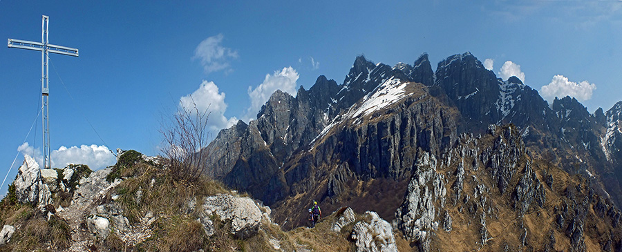 Cima e Passo del Fò dalla Cresta di Giumenta EEA (6 aprile 2014)