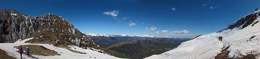 Tratti innevati sul 'Sentiero delle creste' 571 del Resegone