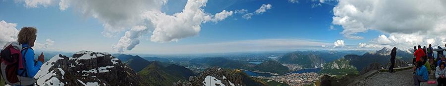 Resegone con neve di primavera da Brumano il 1 maggio 2014