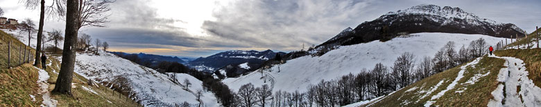 Sul sentiero 577 verso il Passo del Pallio - foto Piero Gritti 27 dic. 09