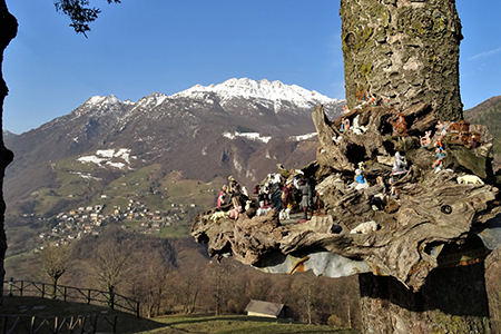 Sulle nevi del RESEGONE ad anello da Fuipiano (27febb21)- FOTOGALLERY