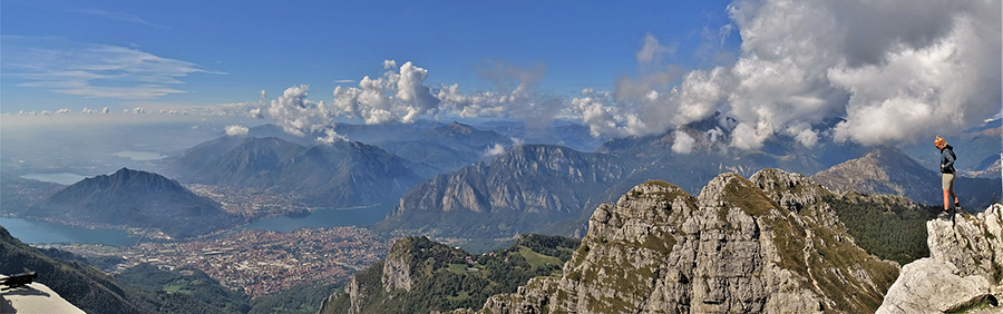 Splendida vista dal Resegone su Lecco, i suoi laghi, i suoi monti