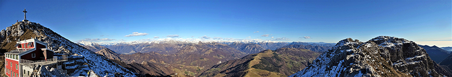 Vista panoramica dal Resegone ad est verso Valle Imagna, Taleggio ed oltre verso le Orobie