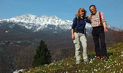 In RESEGONE su neve primaverile da Fuipiano Imagna il 17 aprile 2013 - FOTOGALLERY