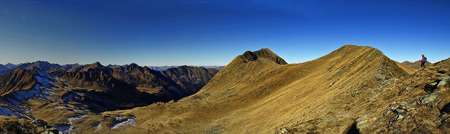 Sulla cresta di vetta di Cima di Lemma