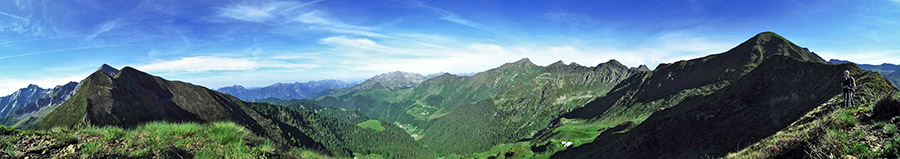 Panoramica salendo dalla Forcella Rossa al Pizzo Rotondo