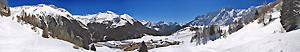 Panoramica su San Simone Sky dalla salita alla Baita del Camoscio